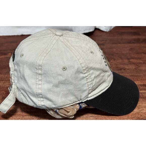 Pebble Beach by the Game PGA 1919 Hat / Cap LinenOpen Adjustable Strapback Beige - Picture 2 of 5